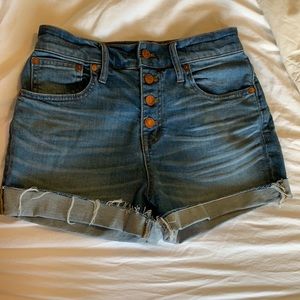 Madewell high-rise denim shorts
